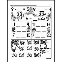 First Grade Number Sense Worksheets - Numbers 11 to 20 Worksheet #9