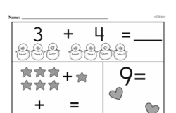 First Grade Number Sense Worksheets - Numbers 11 to 20 Worksheet #51