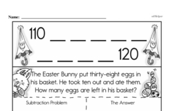 First Grade Number Sense Worksheets - Powers of Ten Worksheet #2