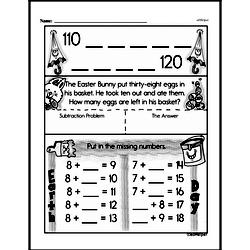 First Grade Number Sense Worksheets - Three-Digit Numbers Worksheet #8