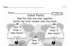 First Grade Number Sense Worksheets - Two-Digit Numbers Worksheet #39