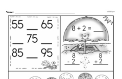 First Grade Number Sense Worksheets - Two-Digit Numbers Worksheet #80