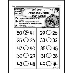 First Grade Number Sense Worksheets - Two-Digit Numbers Worksheet #48