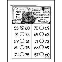 First Grade Number Sense Worksheets - Two-Digit Numbers Worksheet #37