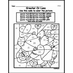 First Grade Number Sense Worksheets - Two-Digit Numbers Worksheet #67
