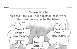 First Grade Number Sense Worksheets - Two-Digit Numbers Worksheet #55
