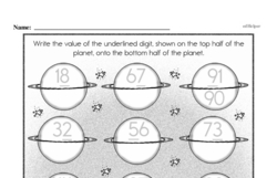 First Grade Number Sense Worksheets - Two-Digit Numbers Worksheet #53