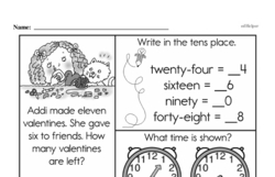 First Grade Number Sense Worksheets Worksheet #28