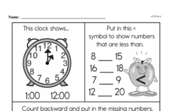 First Grade Number Sense Worksheets Worksheet #124