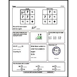 First Grade Number Sense Worksheets Worksheet #186