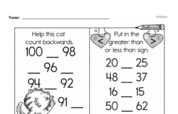 First Grade Number Pattern and Sequence Worksheets Worksheet #39