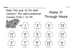 First Grade Number Pattern and Sequence Worksheets Worksheet #9