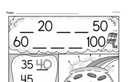 First Grade Number Pattern and Sequence Worksheets Worksheet #27