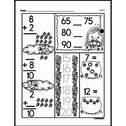 First Grade Number Pattern and Sequence Worksheets Worksheet #13