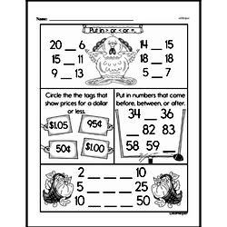 First Grade Number Pattern and Sequence Worksheets Worksheet #29