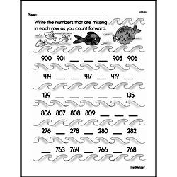 First Grade Number Pattern and Sequence Worksheets Worksheet #6