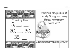 First Grade Number Pattern and Sequence Worksheets Worksheet #25