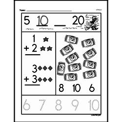 First Grade Number Pattern and Sequence Worksheets Worksheet #33