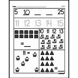 First Grade Number Pattern and Sequence Worksheets Worksheet #30