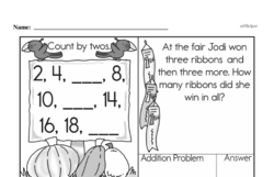 First Grade Number Pattern and Sequence Worksheets Worksheet #14