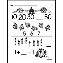 First Grade Number Pattern and Sequence Worksheets Worksheet #38