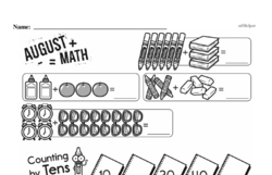 First Grade Number Pattern and Sequence Worksheets Worksheet #24