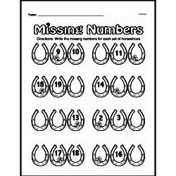 First Grade Number Pattern and Sequence Worksheets Worksheet #22