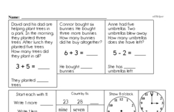 Free 1.OA.D.8 Common Core PDF Math Worksheets Worksheet #6