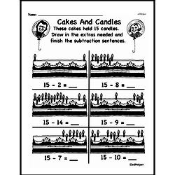 First Grade Subtraction Worksheets - Subtraction within 20 Worksheet #26