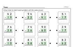 2-Digit Subtraction Matching