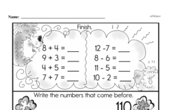 First Grade Subtraction Worksheets Worksheet #79