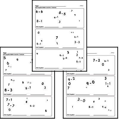 Subtraction Equation Matching Game