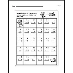 First Grade Subtraction Worksheets Worksheet #60