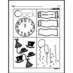 First Grade Time Worksheets - Time to the Hour Worksheet #19