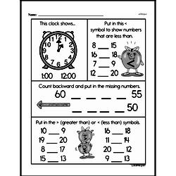 First Grade Time Worksheets - Time to the Hour Worksheet #13