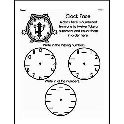 First Grade Time Worksheets - Time to the Hour Worksheet #20