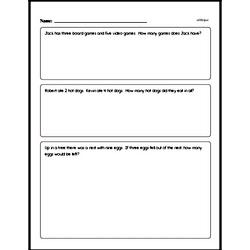 Fun Word Problems PDF Page - Easier