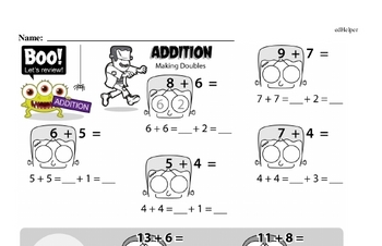 Sept/Oct Math Review with Halloween Pages (2nd Grade)