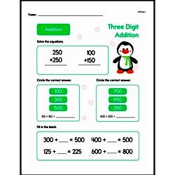 Second Grade Addition Worksheets - Three-Digit Addition Worksheet #4