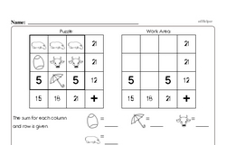 Second Grade Addition Worksheets - Two-Digit Addition Worksheet #1