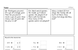 Second Grade Addition Worksheets Worksheet #91
