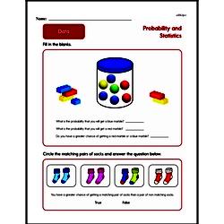 Second Grade Data Worksheets - Probability and Statistics Worksheet #1