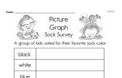 Second Grade Data Worksheets Worksheet #1