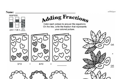 Second Grade Fractions Worksheets - Adding Fractions Worksheet #4