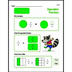 Second Grade Fractions Worksheets - Equivalent Fractions Worksheet #7