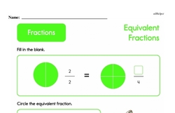 Second Grade Fractions Worksheets - Equivalent Fractions Worksheet #7