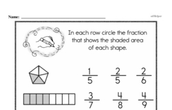 Second Grade Fractions Worksheets - Fractions and Parts of a Set Worksheet #6