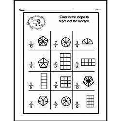 Second Grade Fractions Worksheets - Fractions and Parts of a Set Worksheet #11