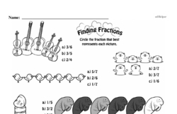 Second Grade Fractions Worksheets - Fractions and Parts of a Set Worksheet #5