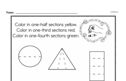 Second Grade Fractions Worksheets - Fractions and Parts of a Whole Worksheet #10